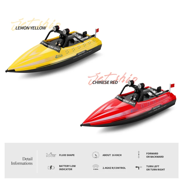 WLtoys WL917 RC Boat 2.4GHz Remote Control Boats RC Jet Boat 16km/h High Speed Racing Boat Model Toy Gift for Kids Adults Boys 2