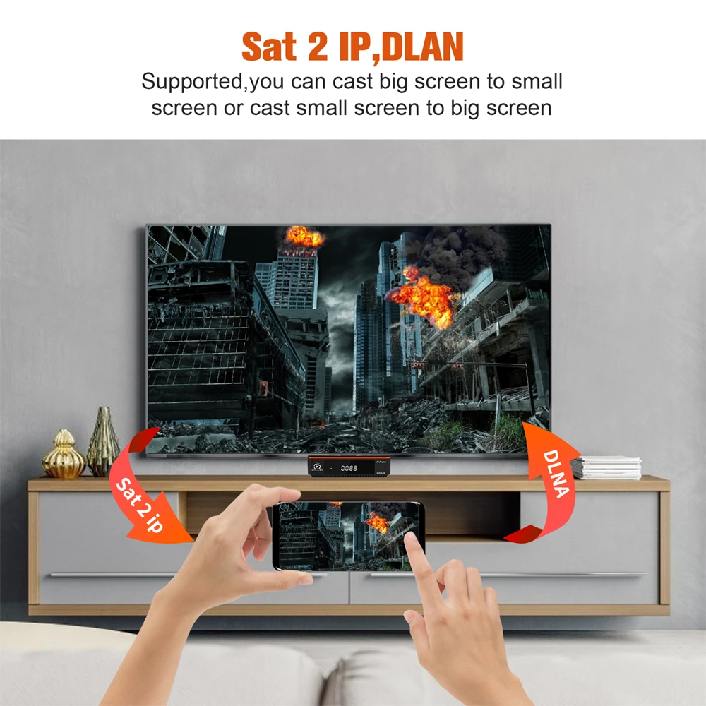 Gtmedia-receptor de tv Via Satélite Prime v9 Ecam Iks Dvb-s s2 Decodificador S2x Sintonizador 1080p H.265 Construído em 2.4g Wifi Suporte Gtshare Lacam - Image 3