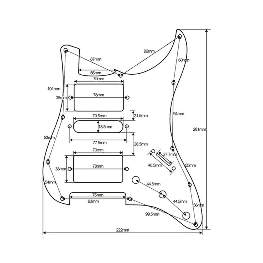 

Защитная Гитара Pickguard Музыкальные инструменты из ПВХ 3-слойная защита с 11 отверстиями двойная накладка Hsh гитары басы детали высокое качество