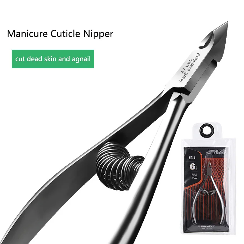 StainlessSteelCuticleScissorsSharpSpringCuticleNippersNail