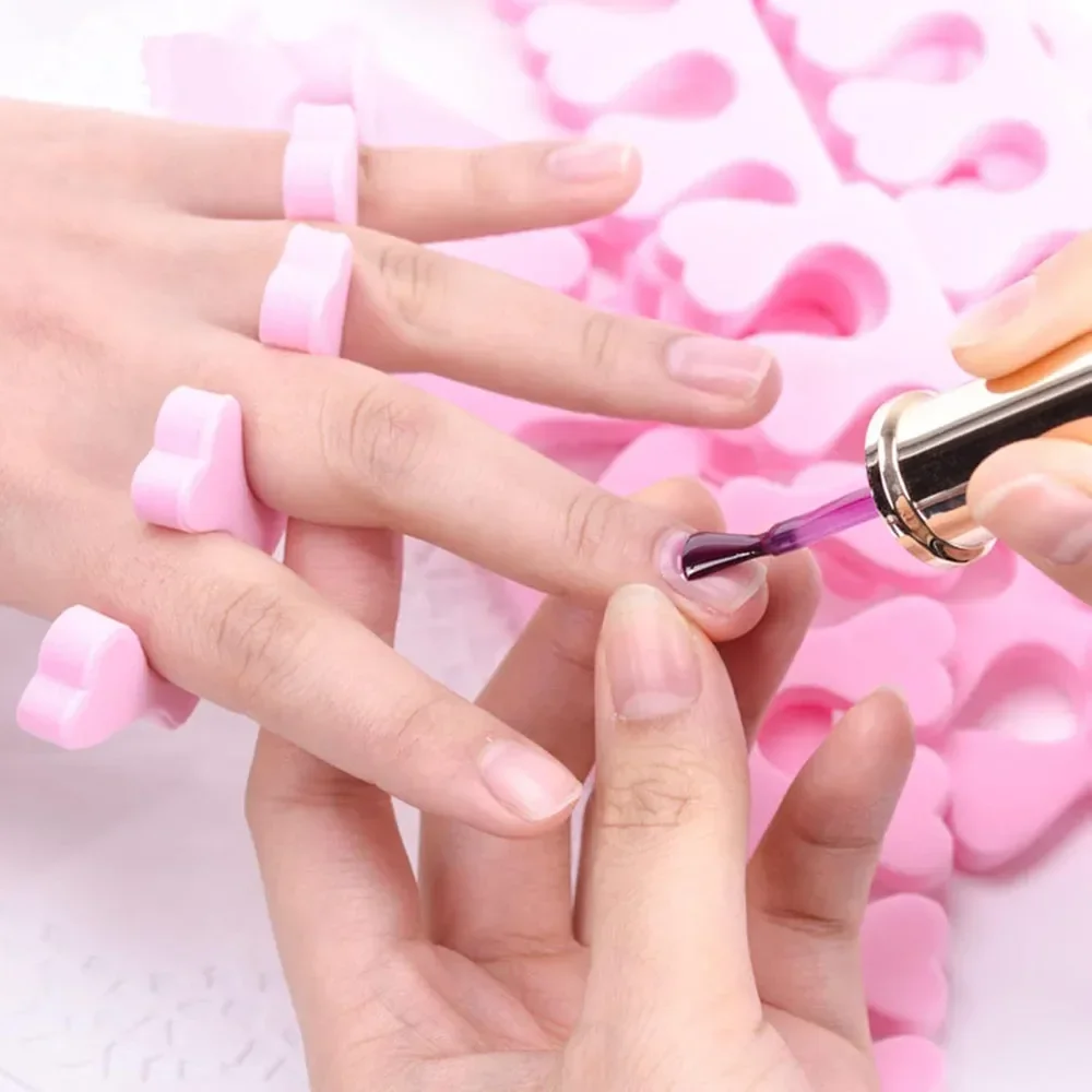 100/50Pcs Nail Art Fingers Toe Separators Nail Tool Soft Sponge Feet Care Toe Separators Bulk Manicure Pedicure Tool