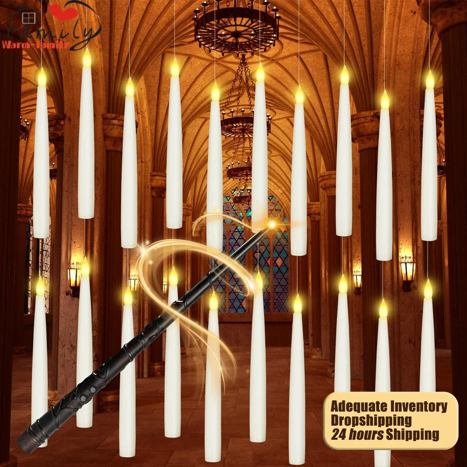 Decorazione per Halloween, 12 Candele Sospese Con Telecomando a