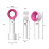 USB Rechargeable Bladeless Handheld Fan - Portable Mini Desk Fan With 3 Speeds For Travel, Camping, Office and Bedroom use 5