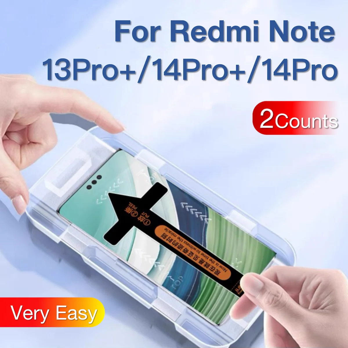 2 шт. для Xiaomi Redmi Note 13 14 Pro Plus + красная защитная пленка из закаленного стекла Mi с комплектом для установки