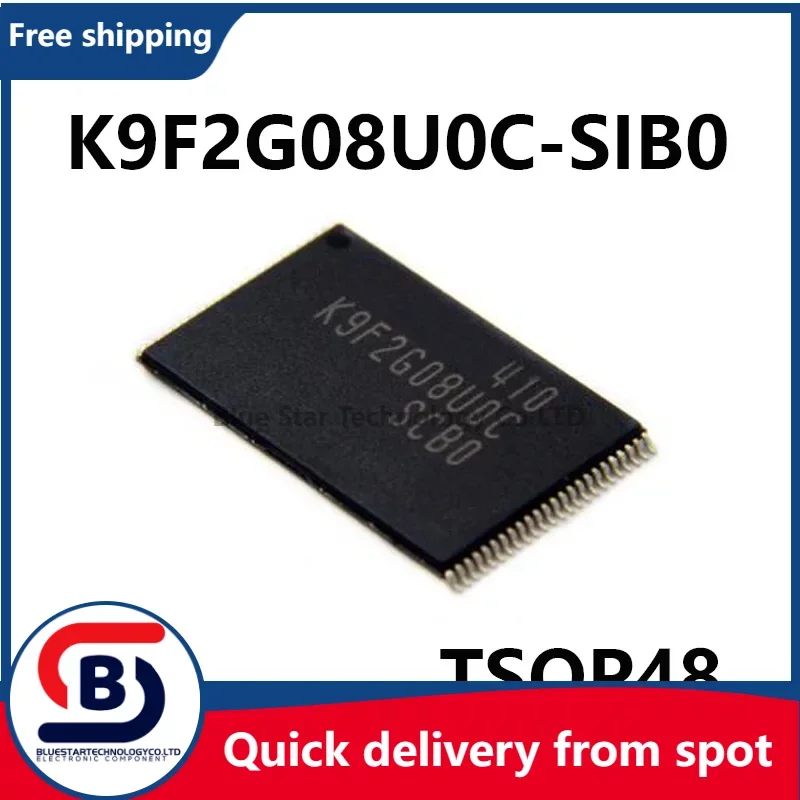 

Free Shipping 10-50pcs/lots K9F2G08U0C-SIB0 K9F2G08U0C K9F2G08U0 9F2G08U0 K9F2G08UO K9F2G08UOC-SIBO flash memory TSOP48 chip IC