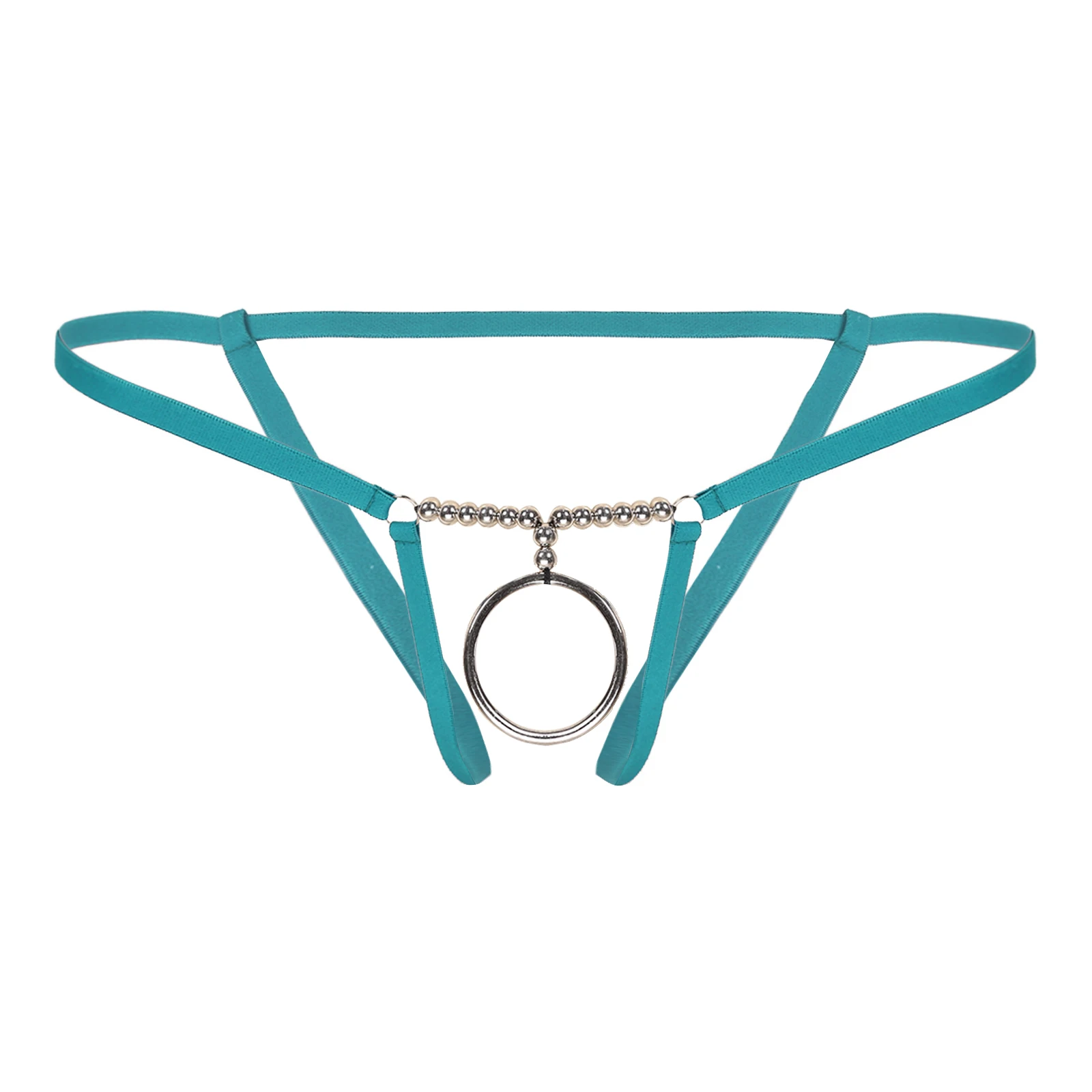 Sexy Mens Lingerie G-strings Thongs Beaded Crotchless Open Butt Underwear Low Rise Hollow Out Hot Sexy Strappy Gay Male Panties