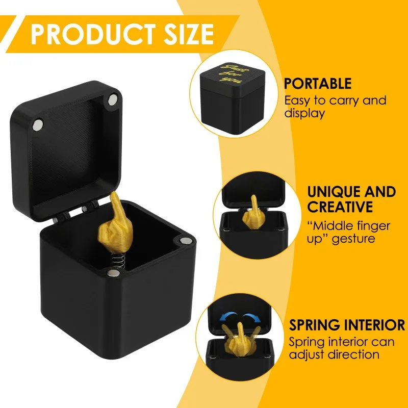 Interesting Prank Gift Middle Finger In Box Box Funny Creative Gifts Office Desk Decoration Home Decoration Gifts For Guests