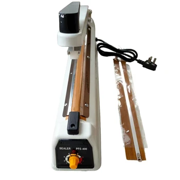 40mm 8mm width Impulse Sealing Machine Electric Heat Hand Press Sealer With code Food Plastic Bag Sealer Metal Case 1