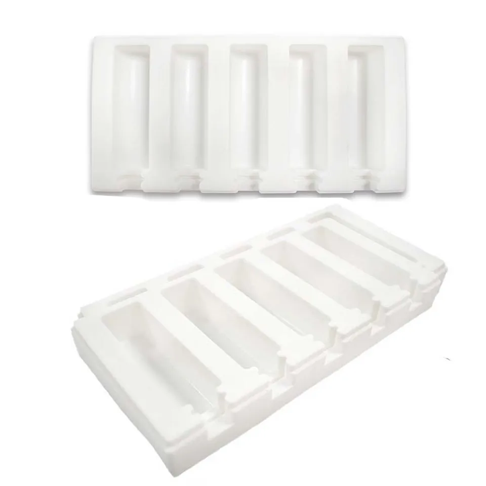 5セル長方形のミニアイスクリーム型,チョコレート,ムース,ケーキ