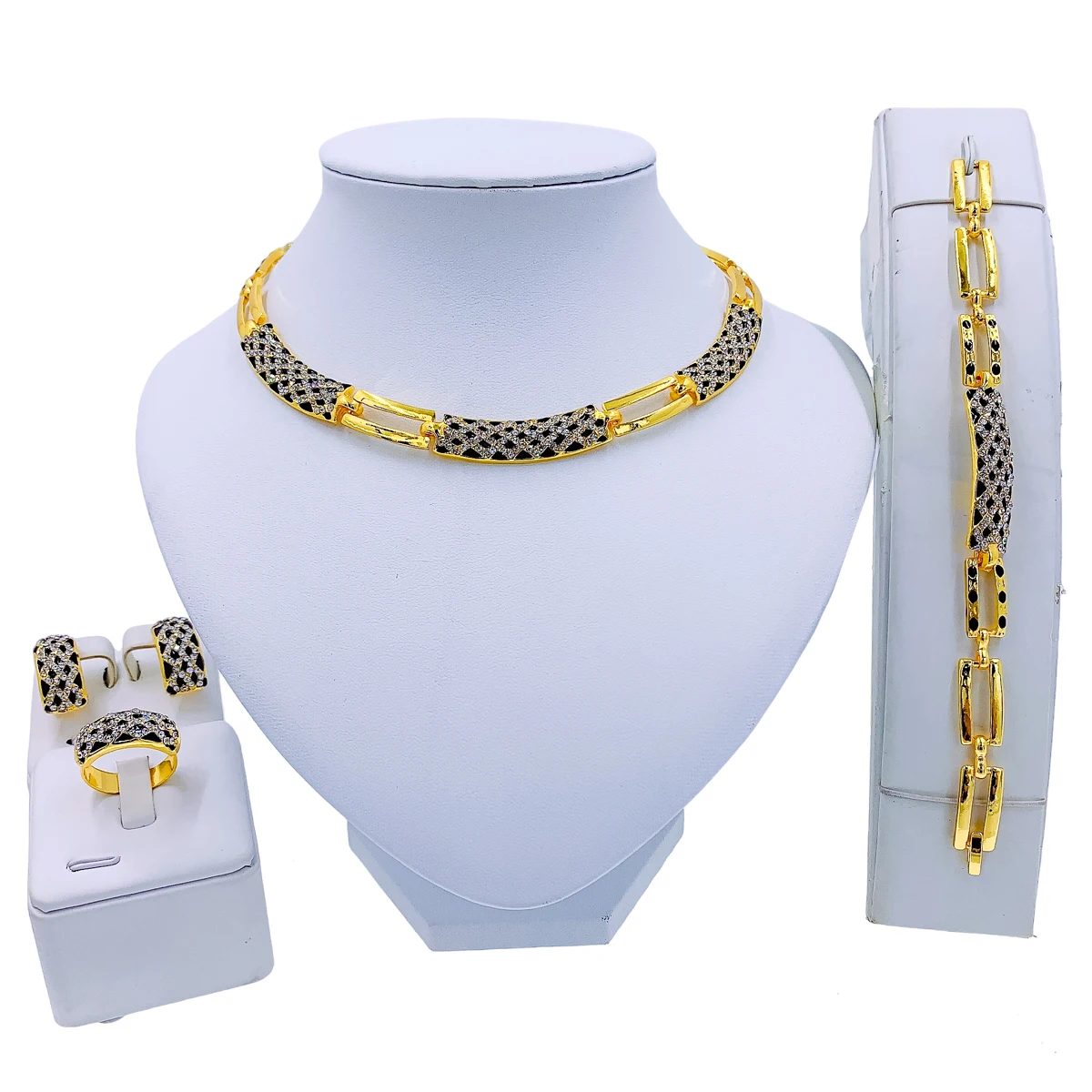 ANIID African Jewelry Set Jewellery Luxury Necklace Dubai Gold Color Arabic  Wedding Bridal Collection Sets Earring For Women - AliExpress