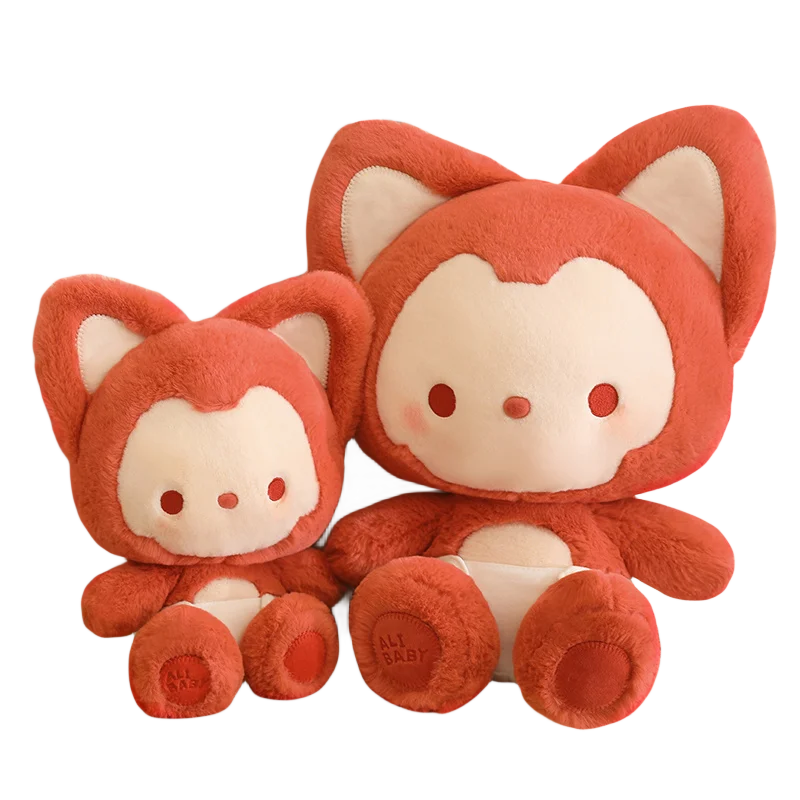

Beauty Cartoon Red Fat Fox Plush Toy Soft Cute Stuffed Animal Doll Anime Little Foxes Plushie Toys for Girls Kids Birthday Gifts