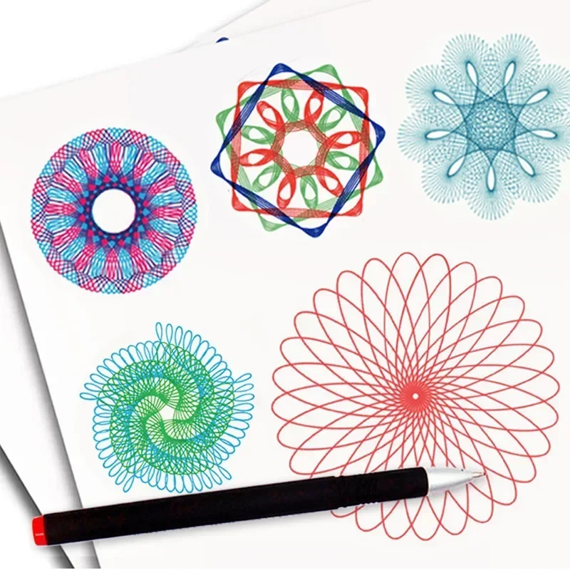 Educational Toys Drawing Toy Drawing Stencils Set Educational Drawing Toy Geometry Spirograph Drawing Ste Stencils Set Painting Template Art Crafts Creative Kids Educational Toy Variety of Flowers Ruler
