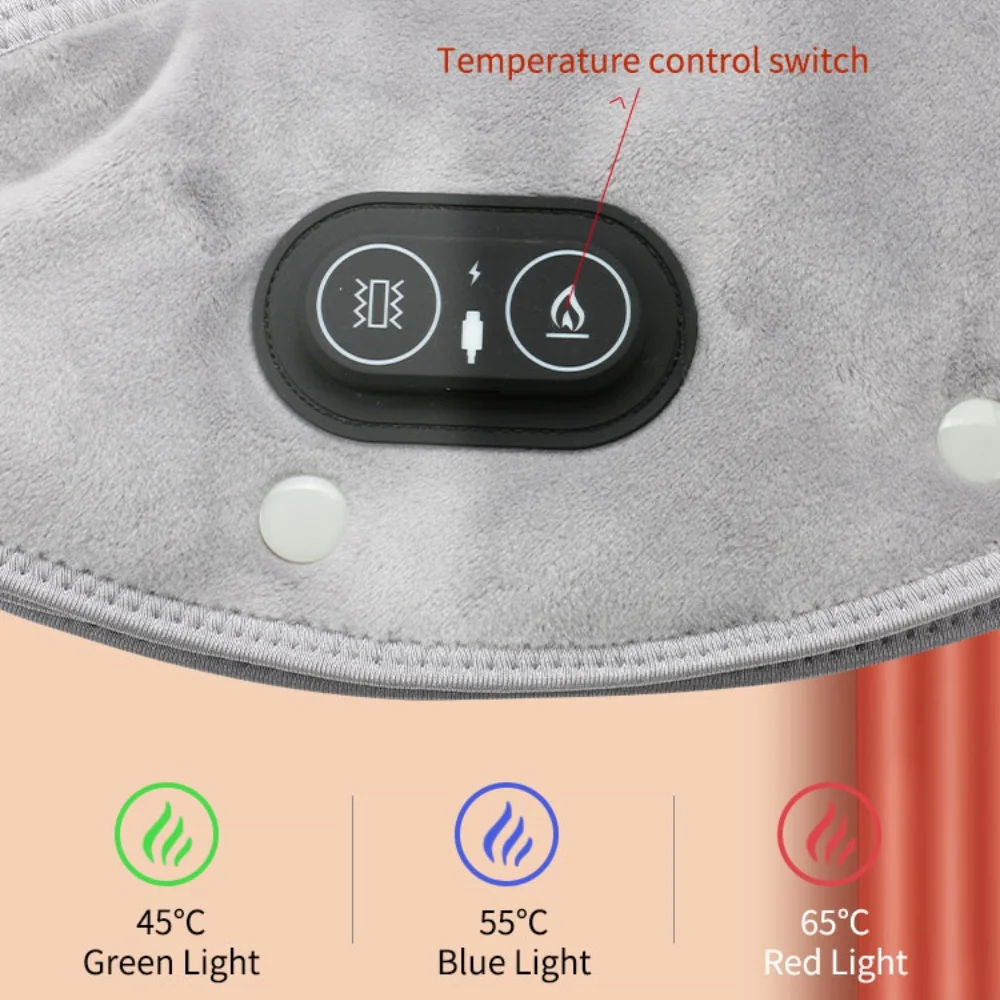 Electric Back Massager USB Cervical Brace Hot Compress Relax Shoulder Neck Pad 3 Level Constant Temp Winter Anti-cold Heat Shawl