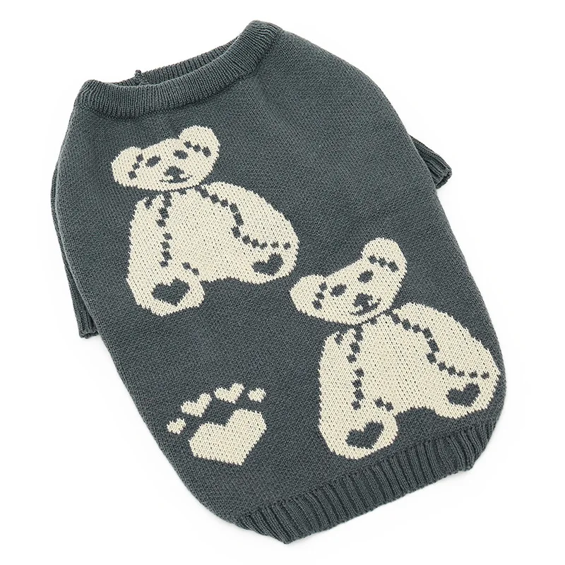 

New Large Dog Cotton Clothes Prevent Hair Loss Soft Warm Breathable Fashion Wool Solid Color Printed Clothing Pet Supplies JJ571