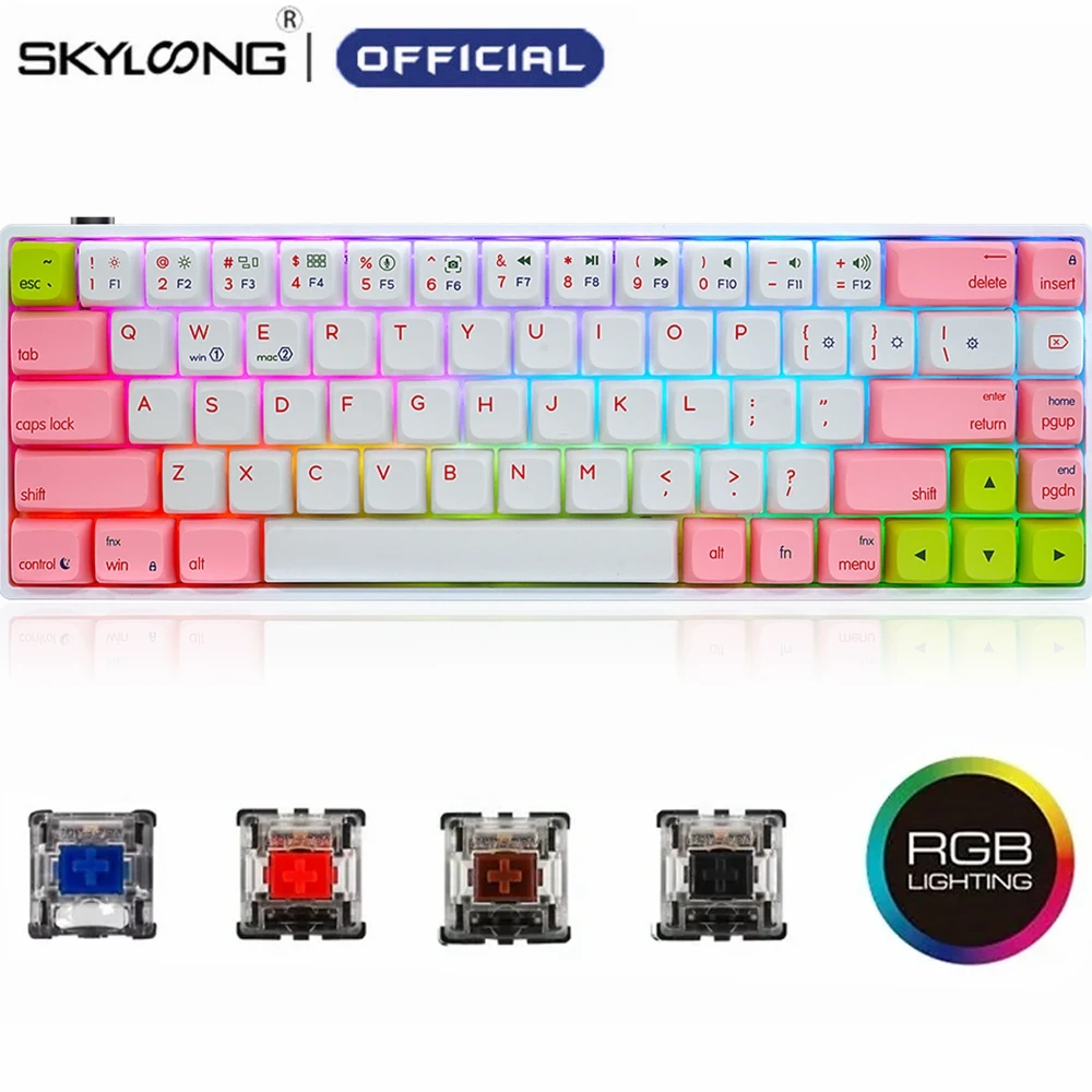 SKYLOONG SK68 Hot Swap RGB Mechanical Keyboard With 68 Key PBT GSA