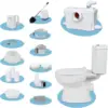 Toilet UpflushToilet for Basement Toilet System Upflush Toilet With Powerful Quiet Macerator Pump with 4 Water Inltes for 2