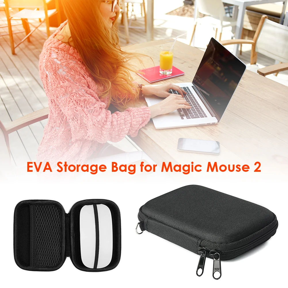 Mouse Hard Travel Pouch Cover Case Bag Carrying Case Waterproof Shockproof Hard Carry Pouch Bag for Apple Magic Mouse 2