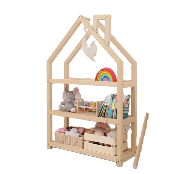 

simple multi-storey floor chimney shelving study small bookcase children's room toy storage cabinet