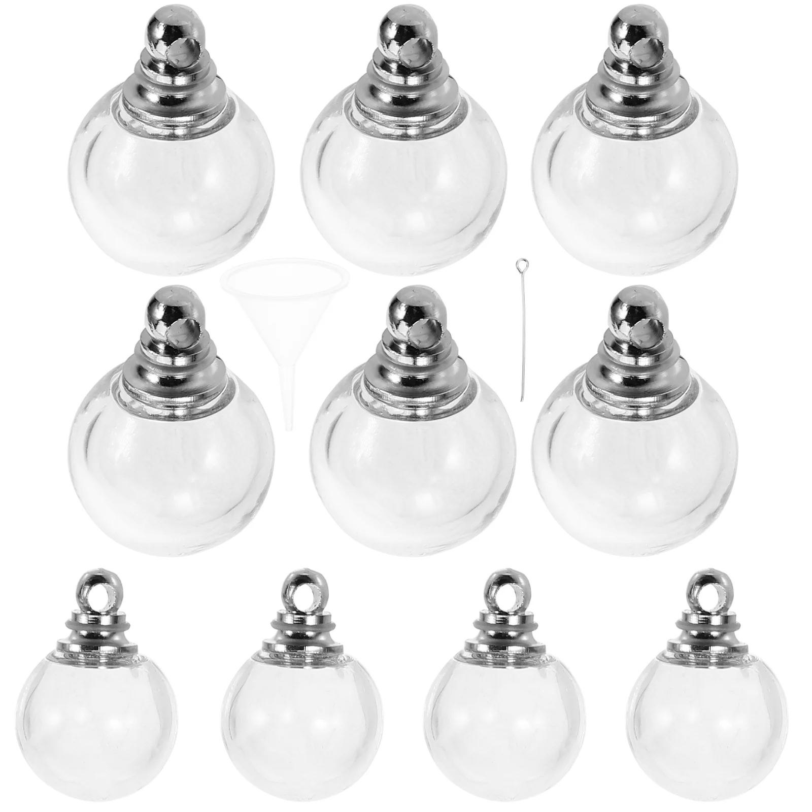

10 Pcs Glass Ball Pendant Glass Ball Charms Pendant Crafts Glass Ball Charms