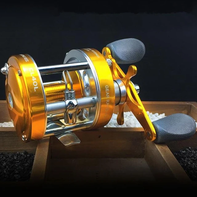 Baitcaster Reel With Oversized Handle Golden Right Hand Fishing Tackle  Fishing Accessories Droshipping - Fishing Reels - AliExpress