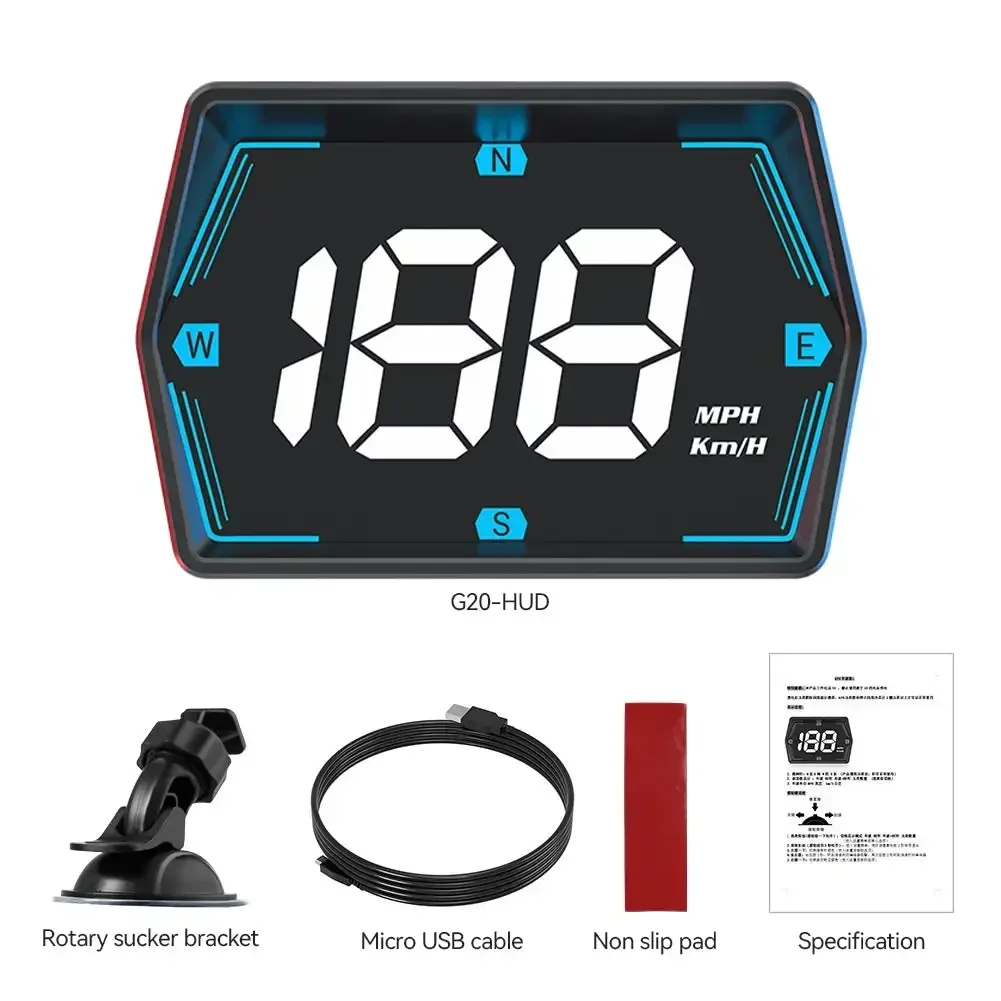 USB Car HUD Head Display Tachimetro digitale Misuratore di velocità GPS KMH MPH Dispaly per accessori ricambi auto moto camion - Image 2