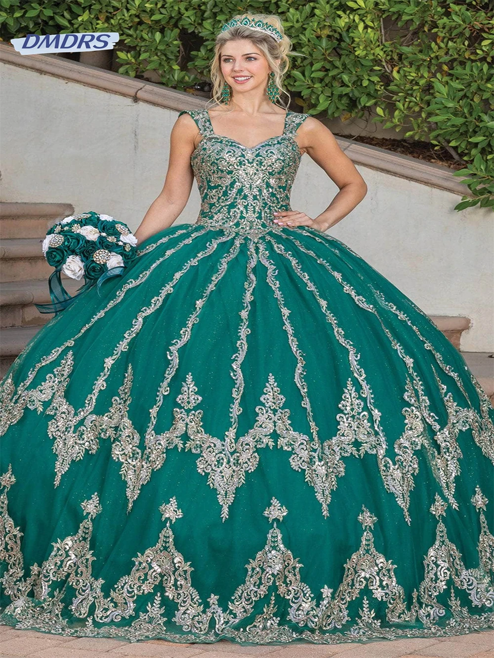 

Elegant Sweetheart Neck Appliques Dress For Bride Romantic Tank Sleeve Ball Gown Bridal Gown Luxury Vestidos De Novia