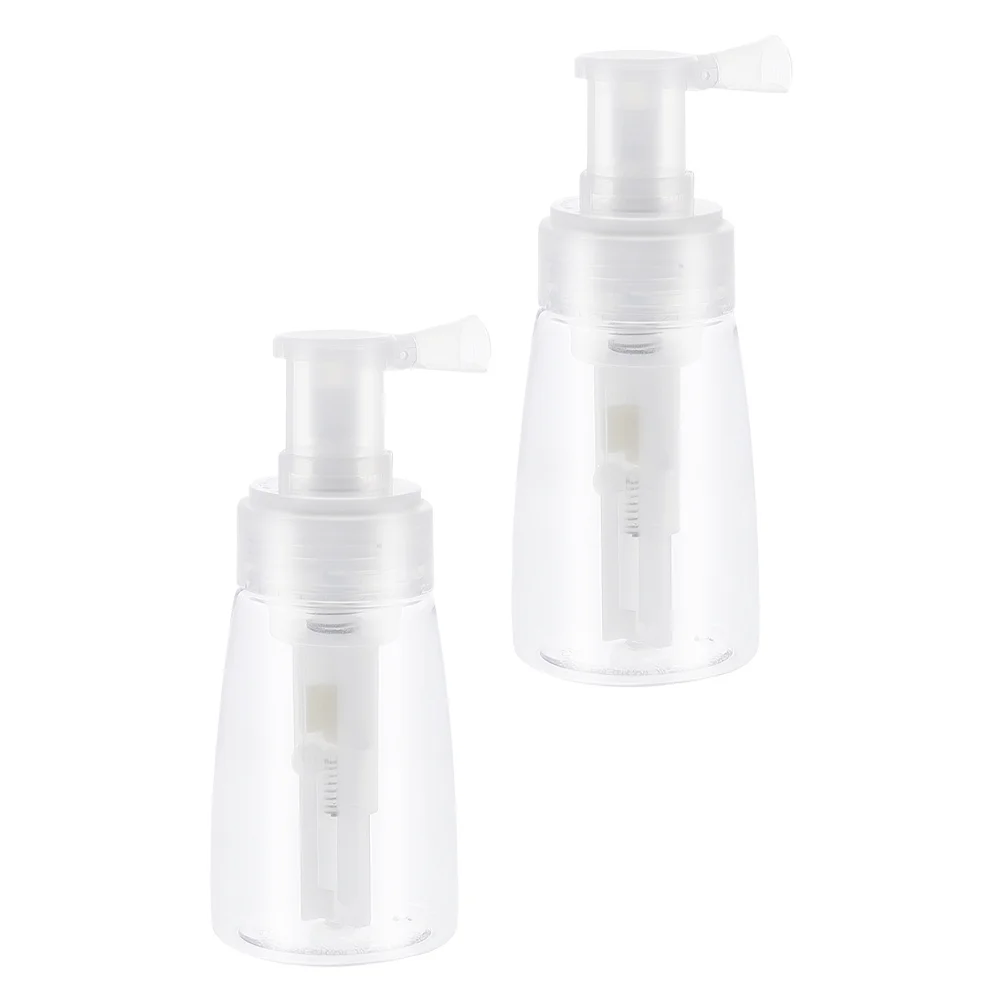 Doitool Plastic Spray Bottle 2Pcs Clear Powder Bottles Empty Body Powder Container Travel Cosmetics Bottles Refillable 2pcs 5 10 15 20 30 50ml transparent plastic bottle pet sub bottling small medicine liquid bottle slim jewelry packaging storage