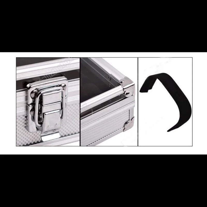 12/6 Grids Aluminum Alloy Display Watch Box Organizer Jewelry Storage Case Transparent Watch Stand Box For counter Shows
