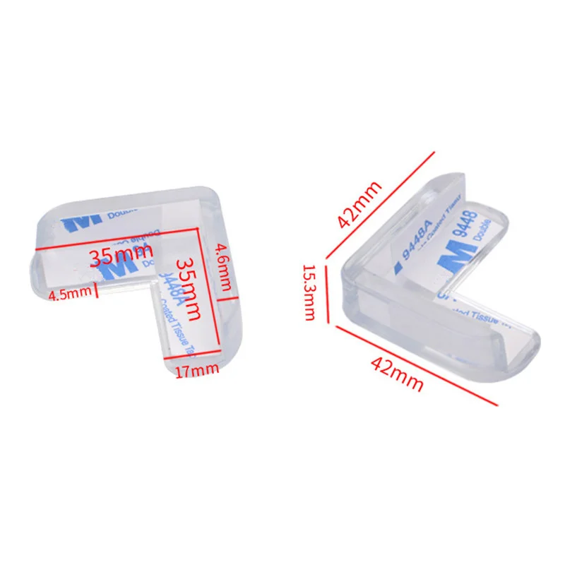 4pcs/lot Transparent Right Angle Table Conner Guard Protector for Baby Children Safety Furniture Edge Anticollision Cover Pad
