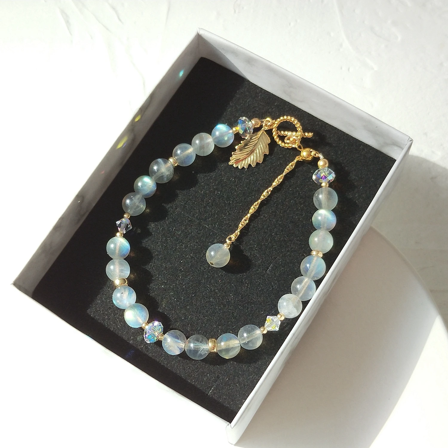 Lii Ji Labradorite Natural Stone 14K Gold Filled Charm Bracelet Gold Luxurious Fashion Jewelry For Women Girls Gift 2
