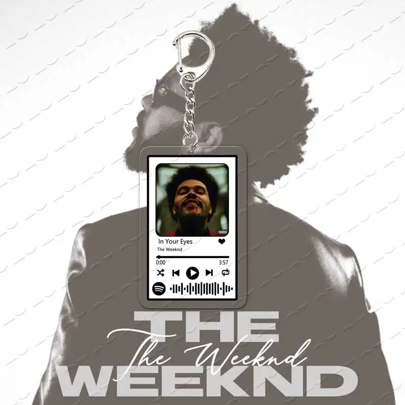 The Weeknd Music Playlist Acrylic Keychain - Starboy & Blinding Lights Fan Accessory Gift