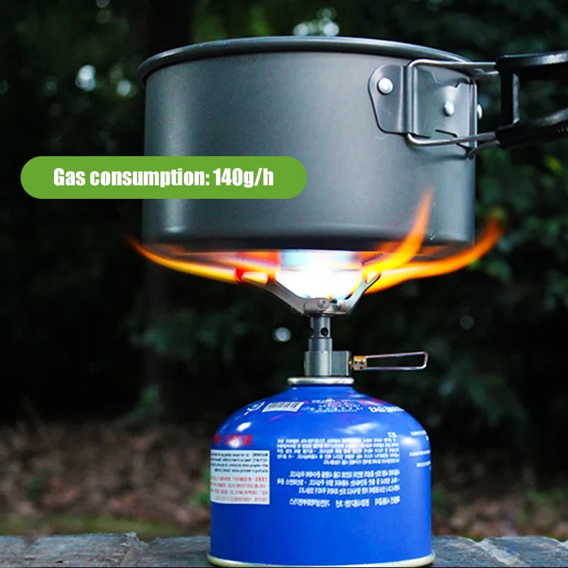 Outdoor Gas Stove Mini Titanium Camping Gas Stove Ultralight Pocket Picnic Portable One Piece Folding