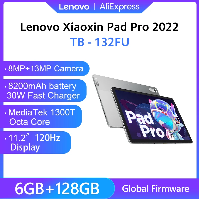 Lenovo Tab P11 Pro 2022 or Xiaoxin Pad Pro 2022 Tablet MediaTek 1300T  Octa-Core 6GB 128GB 11.2'' 120Hz OLED Screen WIFI 8600mAh