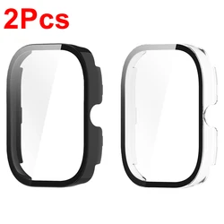 Durable Hard Case with Screen Protector Glass - Full Cover Anti - Scratch Bumper Shell for Watch 5 Active (2 Mixed)