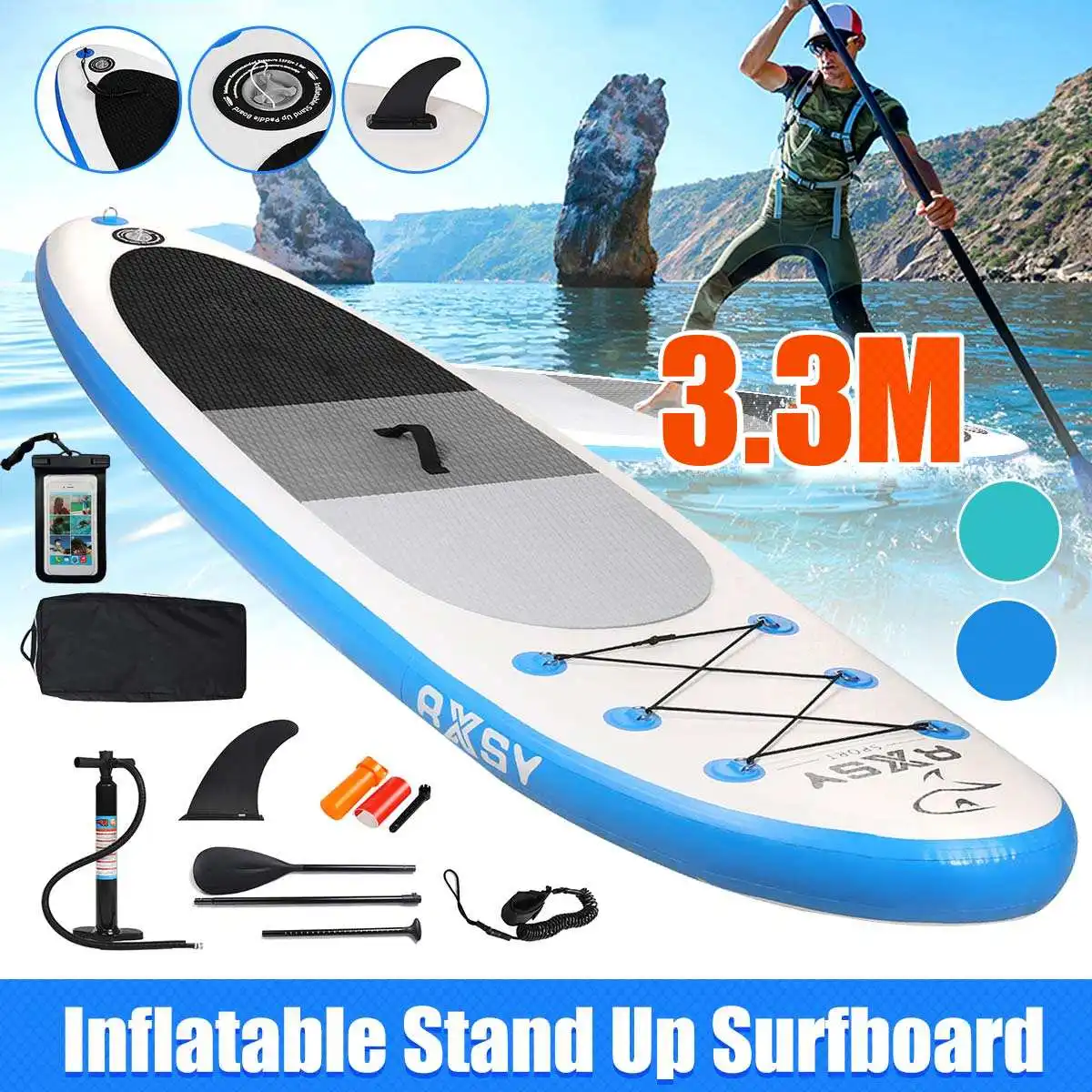 SUP Stand Up 320cm Paddle Board Set Aufblasbar Paddling Paddelboard