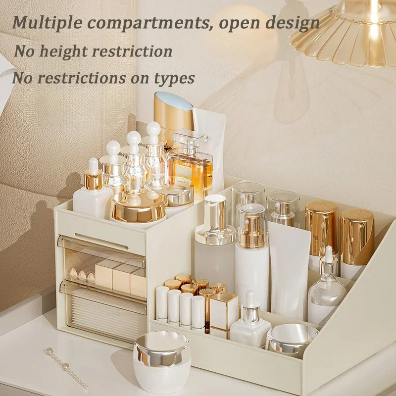 1PCS Cosmetic Organizer with Clear Drawer Countertop Organizer for Cosmetics, Lotion, Lipstick - Ideal for Dressers or Bathrooms 3