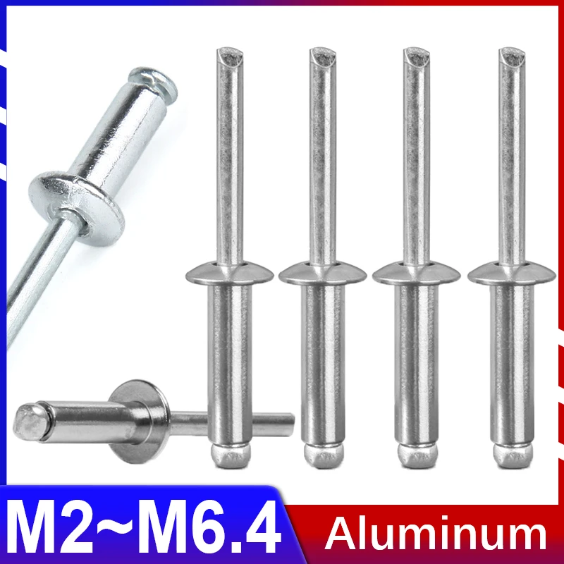 Aluminum Round Head Rivet Pull M2 M2.4 M2.8 M3 M3.2 M3.6 M4 M5 M6 M6.4