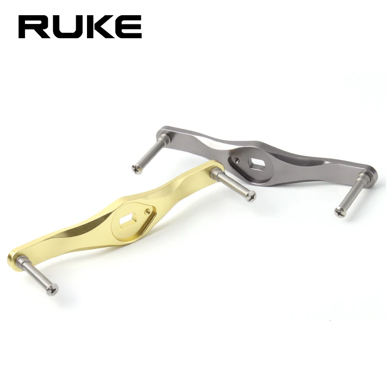 RUKE 1pc Fishing Reel Handle Alloy Aluminum Materials Fishing Rocker For S CQ Length 105mm Hole Size 8X5mmFishing Reel Accessory