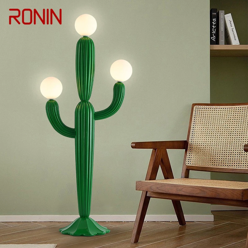 

RONIN Nordic Cactus Floor Lamp Cream Style Living Room Bedroom LED Creativity Decorative Atmosphere