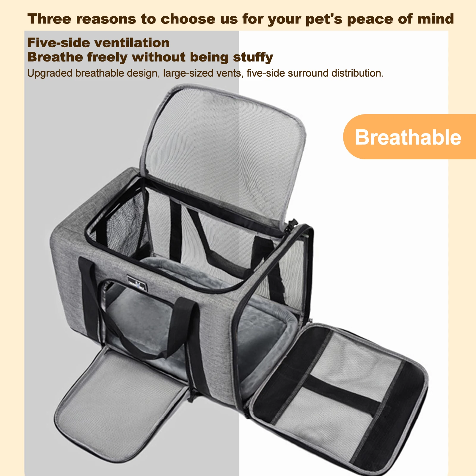 Title 4, Soft Pet Carriers Portable Breathable Bag Cat D...