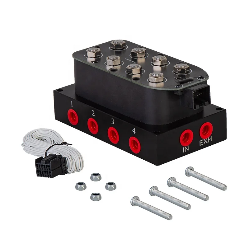 

Air Suspension Solenoid Manifold Valve 4 Corner For Auto And Motorcycle (0-300psi) SMV-02