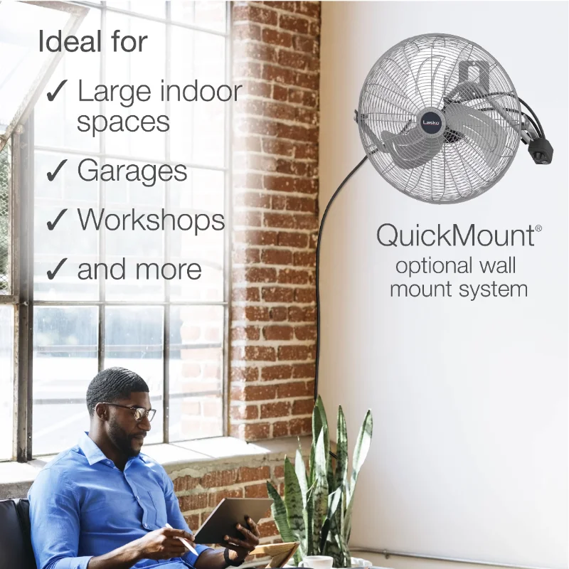 Lasko 20 Max Performance Pivoting High Velocity Floor Fan with Wall Mount  Option, 2265QM fan cooling fan - AliExpress