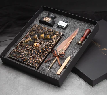 A5 Creativity Handmade Magic Resin Cover Notebook Hand Account Book 3D Dragon Relief Deluxe Animated Dragon Book