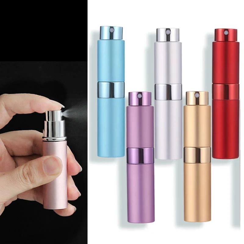 8ml Portable Refillable Perfume Bottle with Spray Empty Cosmetic Containers Spray Atomizer Bottle Liner Glass for Travel Mini vintage dnd journal 3d embossed leather notebook handmade travel journal hardcover liner dragon notebook gift for men