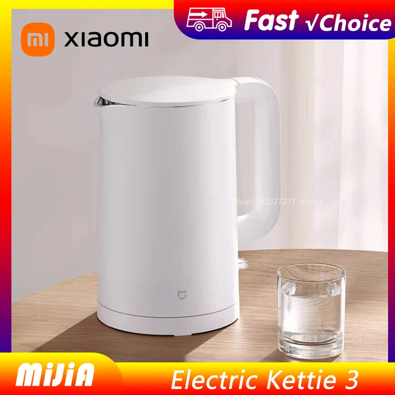 New Iconic Brand Mijia Electric Kettle 3 1.7L Household 304 Stainless Steel 1800W Fast Heating Automatic Power Off Hot Water Kettle