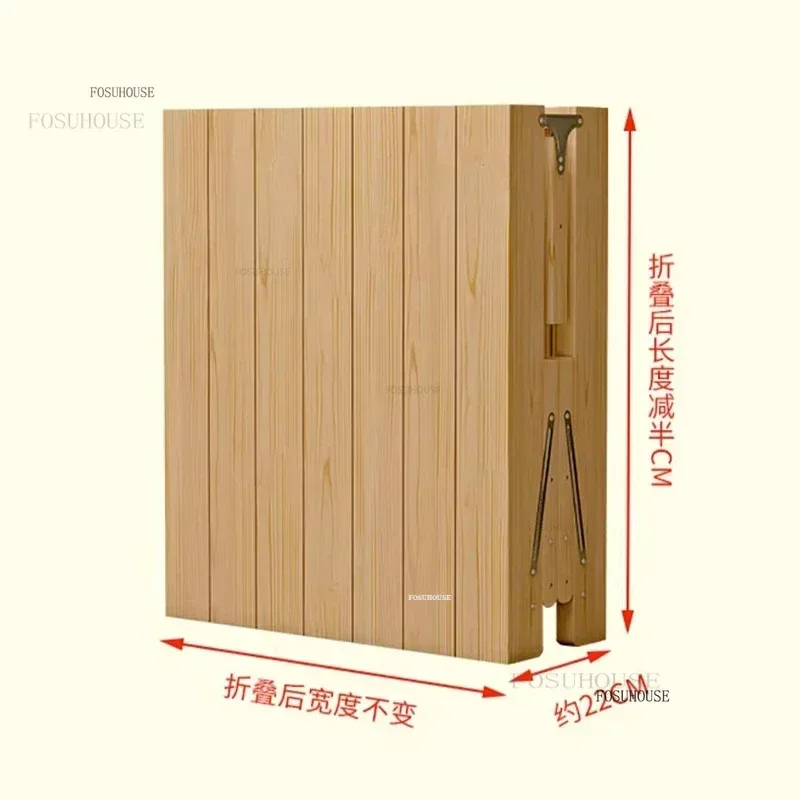 Modern Foldable Solid Wood Children's Beds Kid Bed with Guardrails Extended Bed Simple Bedside for Adults Home Furniture