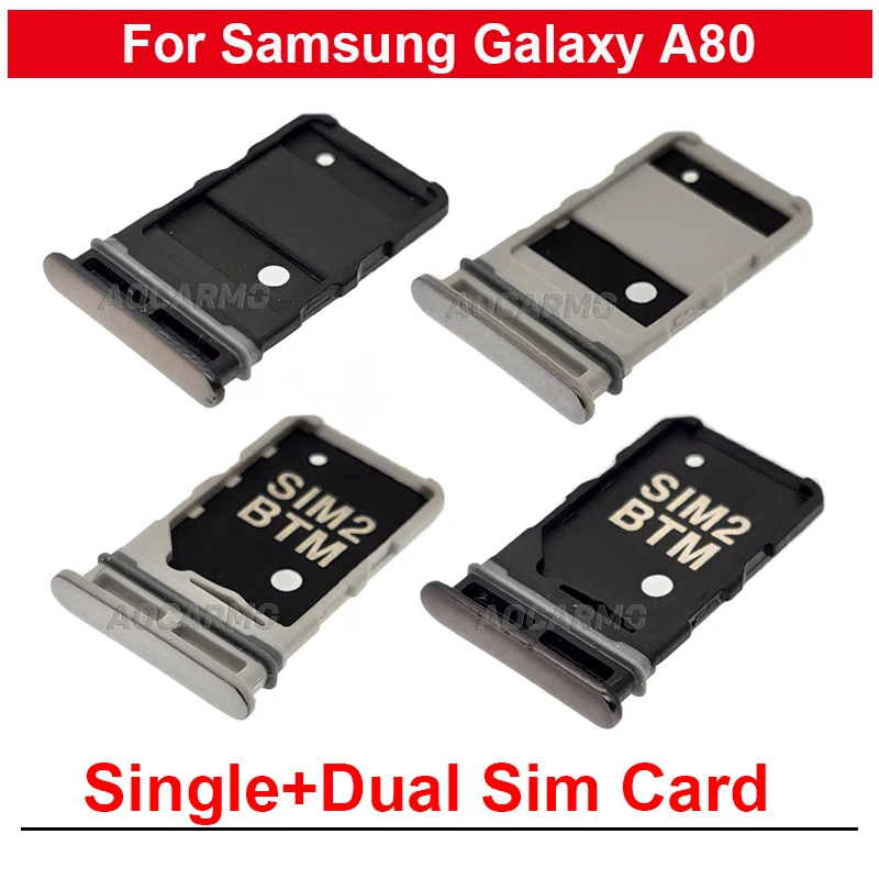 

For Samsung Galaxy A80 A805F Single Dual SIM Card Tray Slot Replacement Parts
