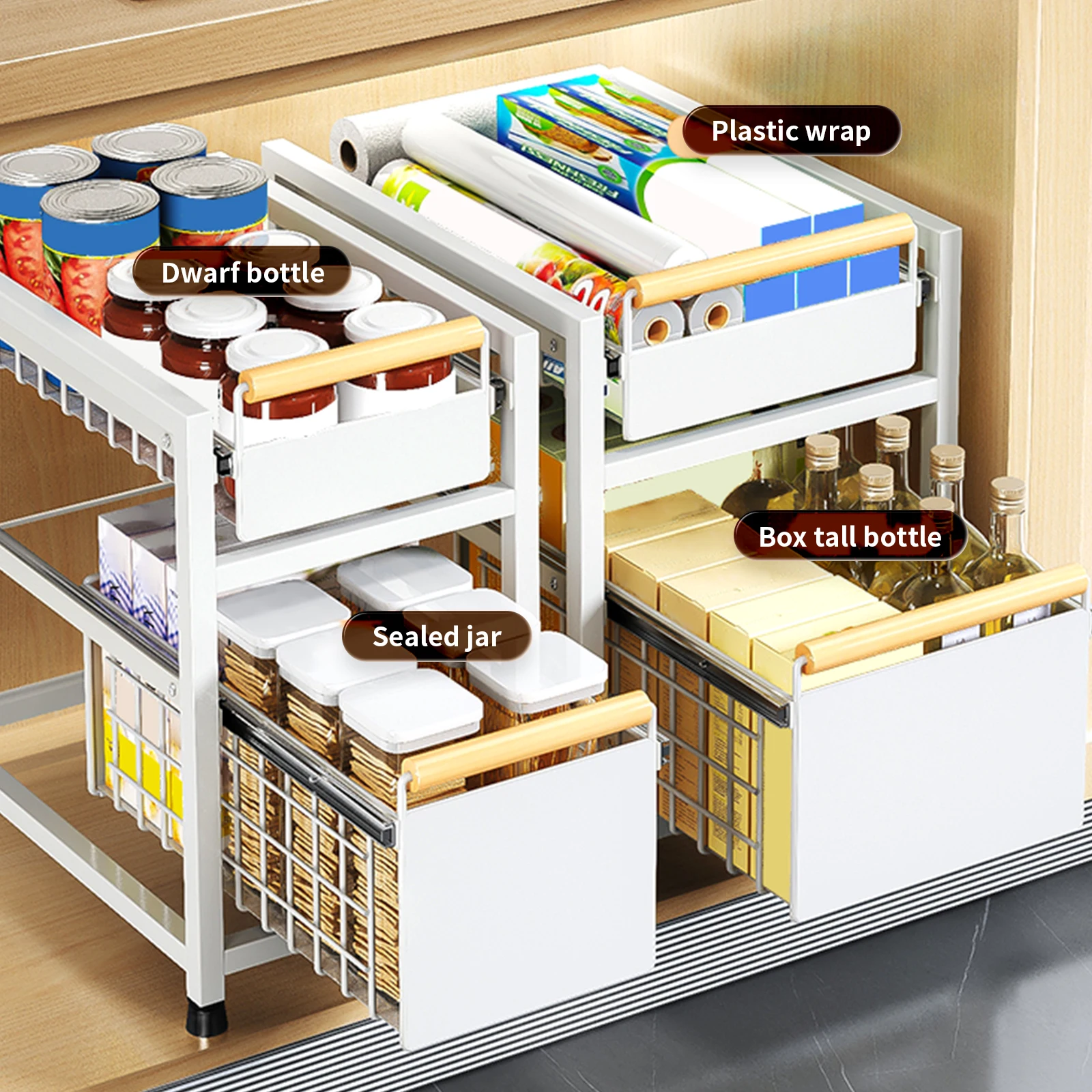 Pull-Out Kitchen Storage Rack 4