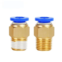 PC Pneumatic Fitting Push Fit Hose Tube Connector  Fittings Male Thread 1/8 1/4  3/8 1/2  Air Quick  4mm 6mm M5 8mm 10mm M6