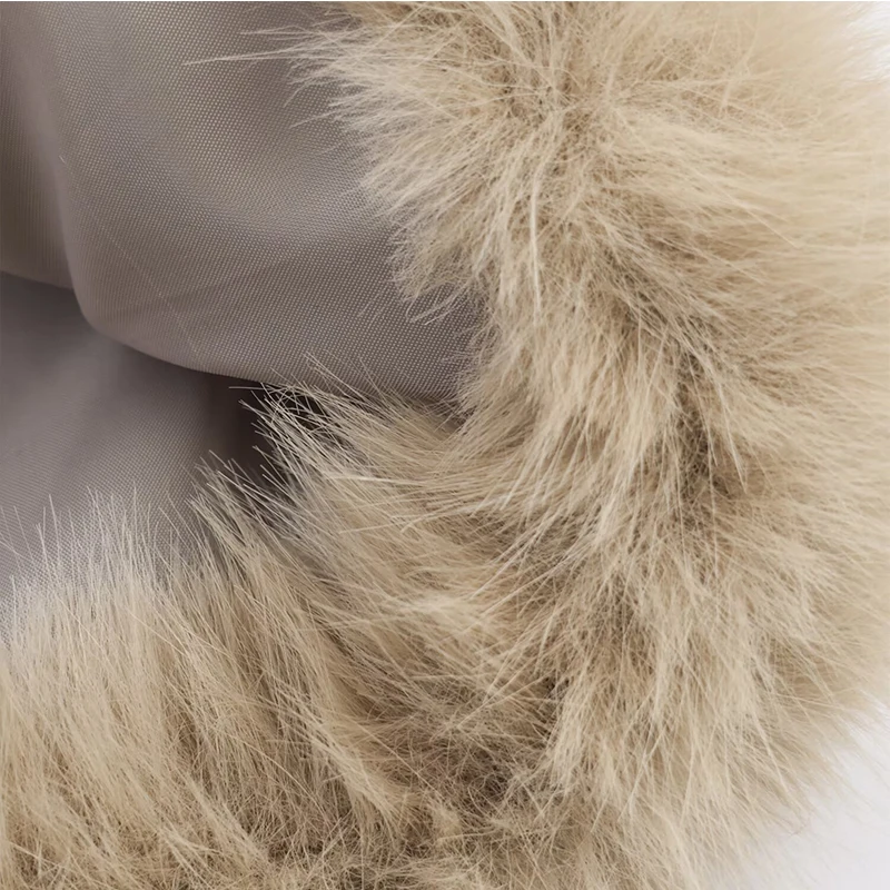 Women Fashion Cropped Faux Fur Jacket Coat Long Sleeve Casual Female Outerwear Chic Lapel Collar Thick Warm Coat